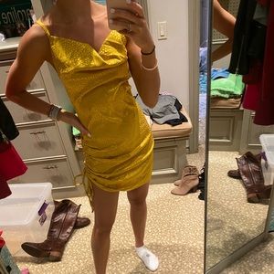 Boohoou Yellow Dress